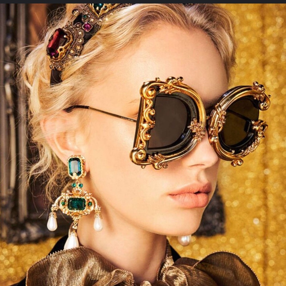 Gold and Black Sunglasses